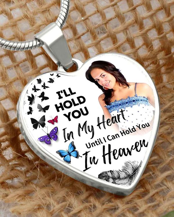 Personalized Photo Memorial Necklace Heart Engraved N1062