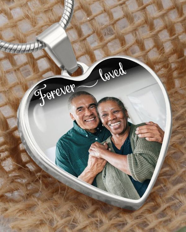 Personalized Photo Memorial Necklace Heart Engraved N1074