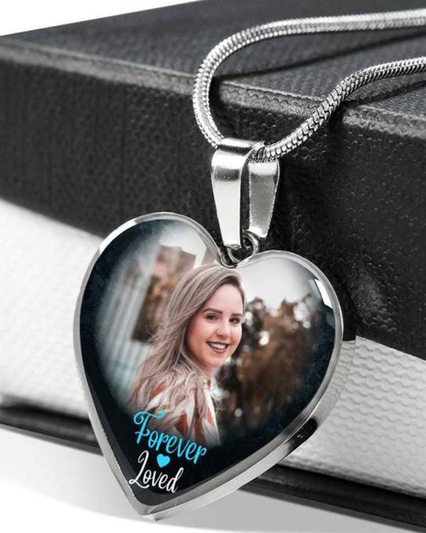 Personalized Photo Memorial Necklace Heart Engraved N1076