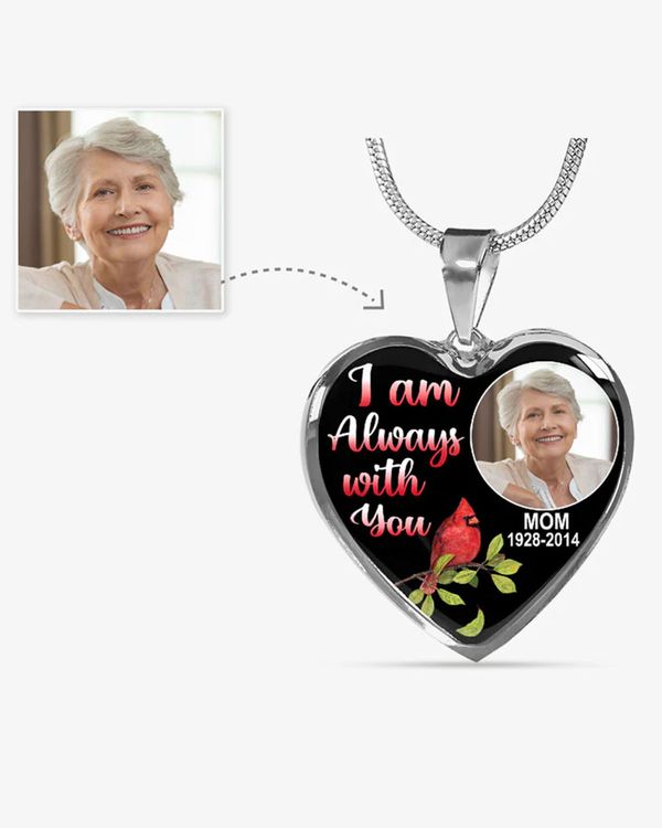 Personalized Photo Memorial Necklace Heart Engraved N1079
