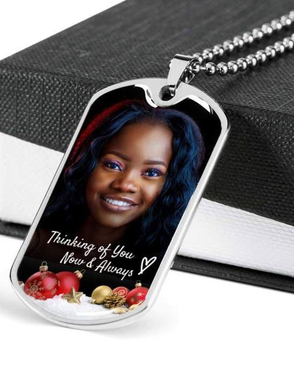 Personalized Photo Memorial Necklace Dog Tag Engraved N1085