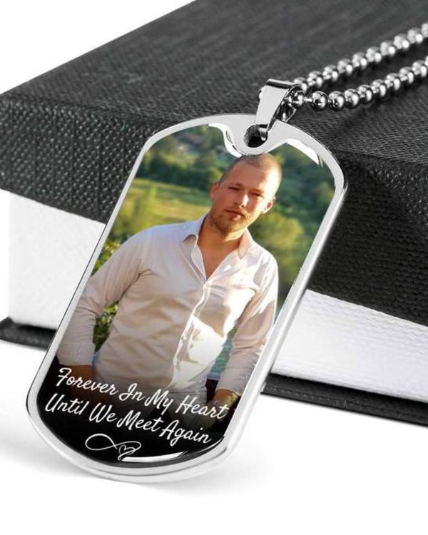 Personalized Photo Memorial Necklace Dog Tag Engraved N1084