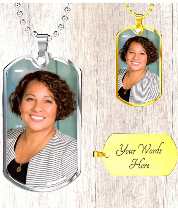 Personalized Photo Memorial Necklace Dog Tag Engraved N1064
