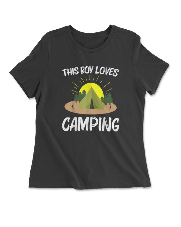 This boy love camping