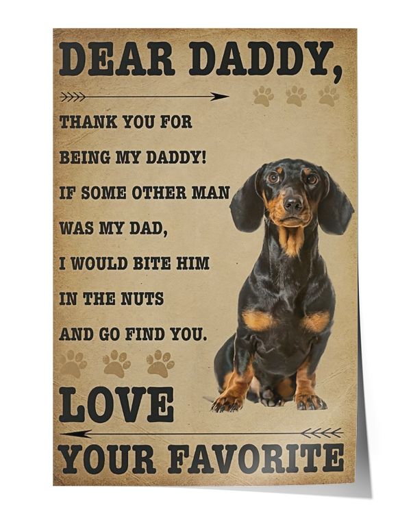 Dear daddy your favorite Wall Decor Artwork Print Poster Wall Art Print Home Decor Vintage