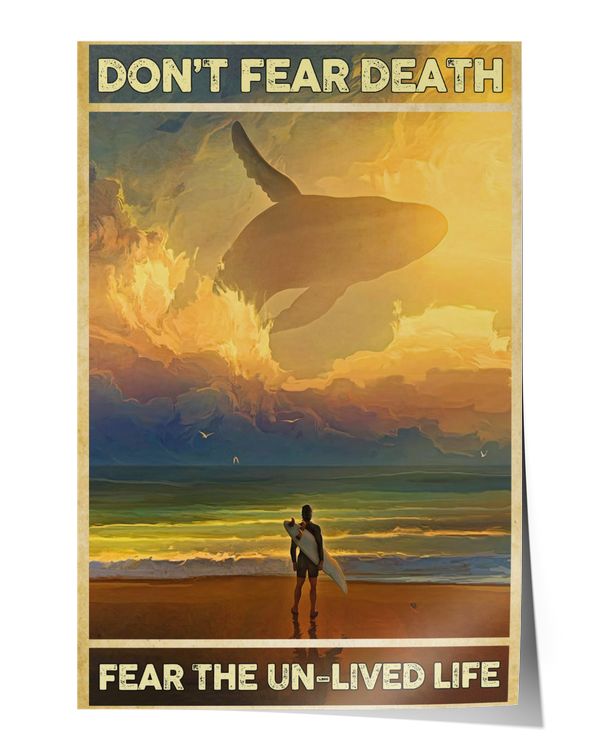 Don't fear death fear the un lived life Wall Decor Artwork Print Poster Wall Art Print Home Decor Vintage