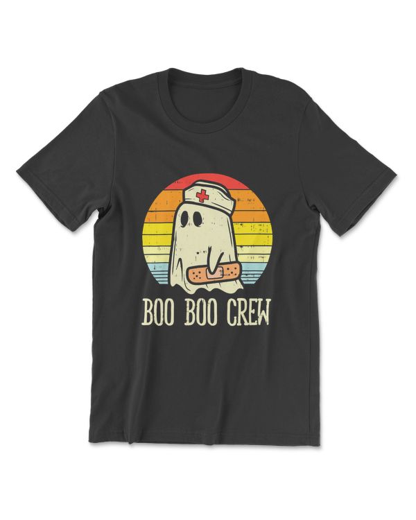 Boo Boo Crew Nurse Halloween Shirt For Nurses RN Ghost Women T-Shirt