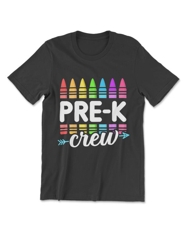 Pre-K Crew Teacher Team Squad Hello Back School Graduation T-Shirt