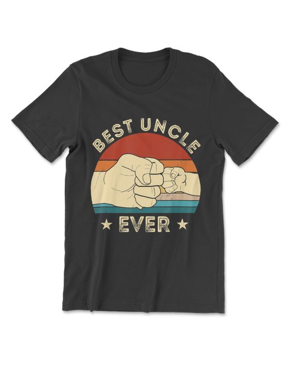 Vintage Best Uncle Ever Fist Bump Funny Uncle Fathers Day T-Shirt