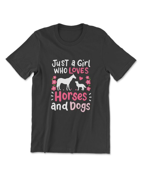 Just A Girl Who Loves Horses - Riding Girls T-Shirt