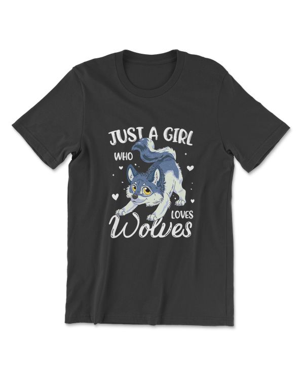 Just A Girl Who Loves Wolves Wolf Lover Women T-Shirt