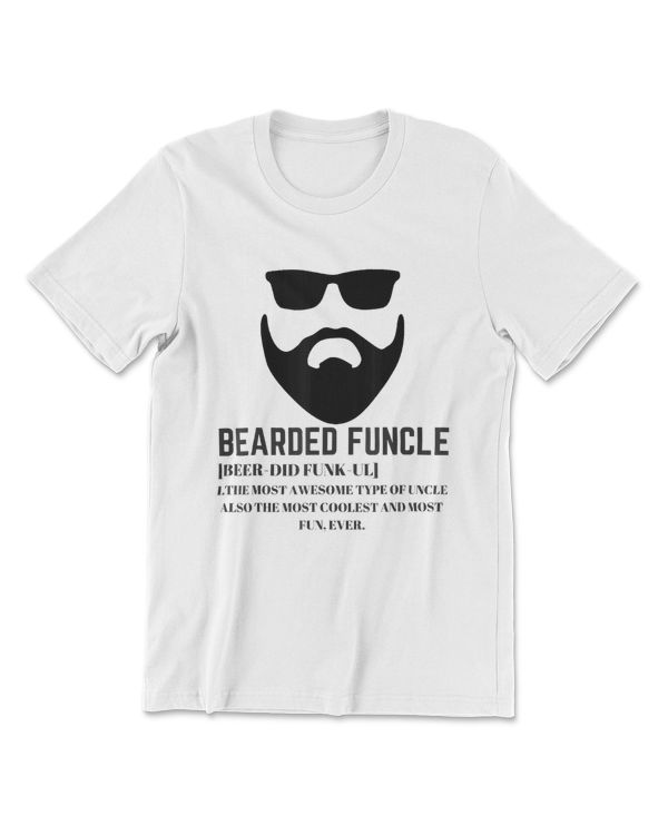 Mens Bearded Uncle Shirt Bearded Funcle Tee Cool Uncle T Shirt