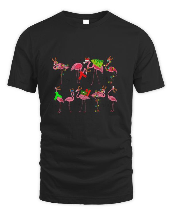 Christmas Flamingo Squad T shirt