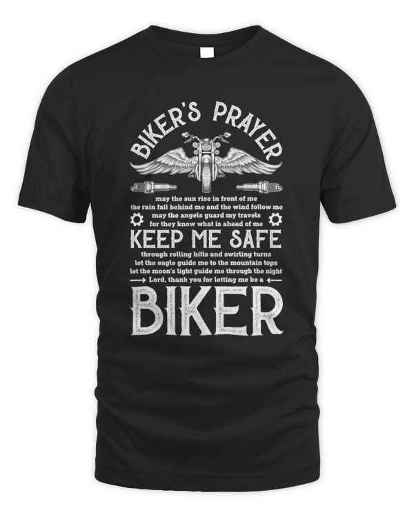 Biker's Prayer Vintage Motorcycle Biker Biking Motorcycling T-Shirt