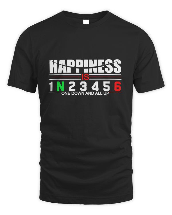 Motorcycle Gifts Shirt Happiness Is One Down And All Up