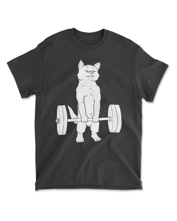 Cat Weightlifting and Gym T-Shirt