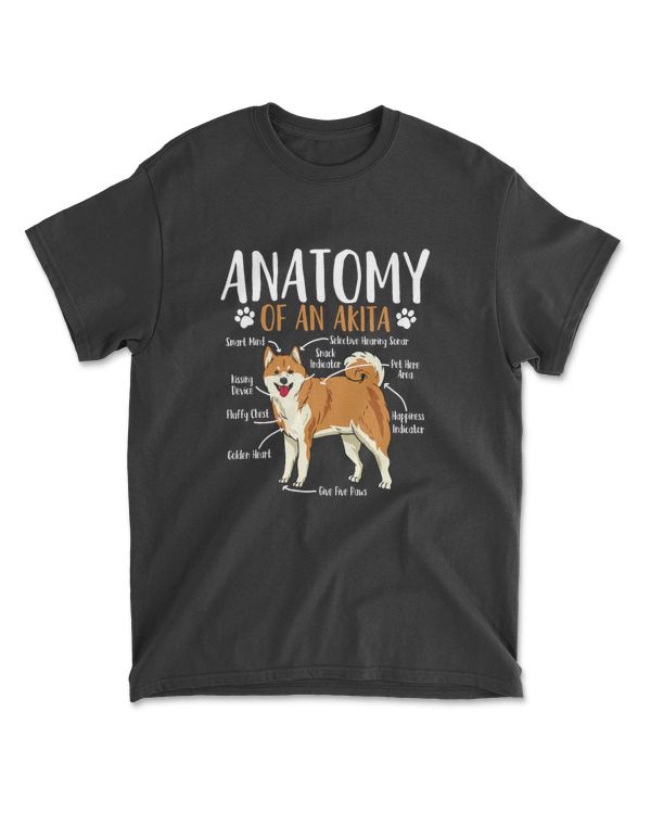 Akita Dog Anatomy T-Shirt