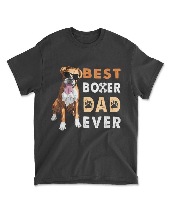 Best Boxer Dad Ever Funny Boxer Dog Dad Fathers Day Gift T-Shirt