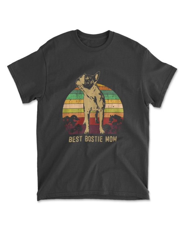Boston Terrier Best Bostie Mom T-Shirt