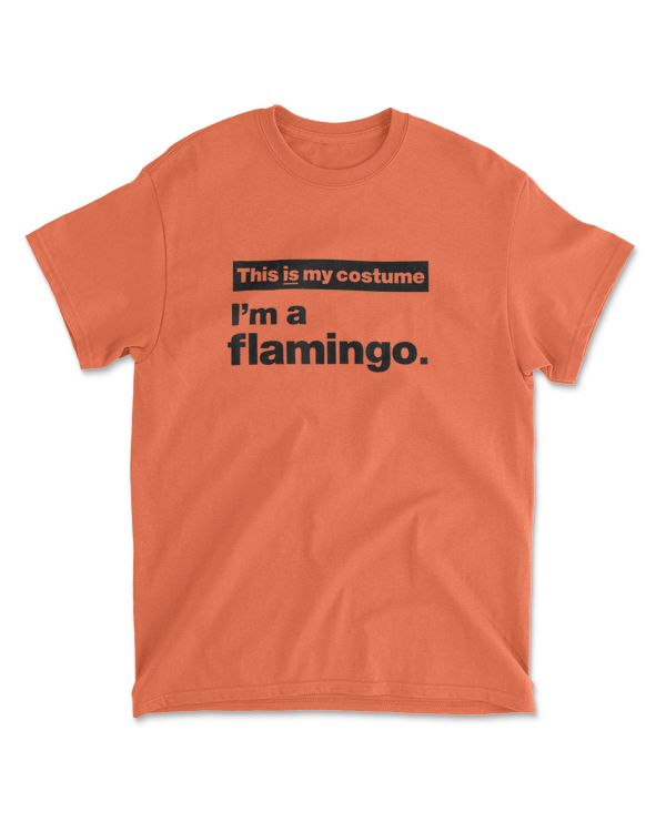 Funny Lazy This Is My Halloween Costume Pink Flamingo T shirt