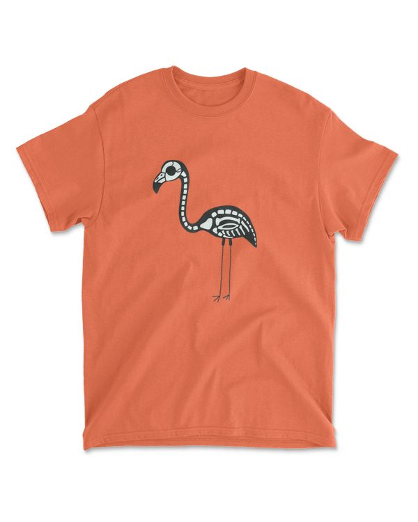 Halloween Skeleton Flamingo Animal Costume T shirt