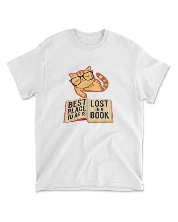 Cat Reading Lost In A Book
