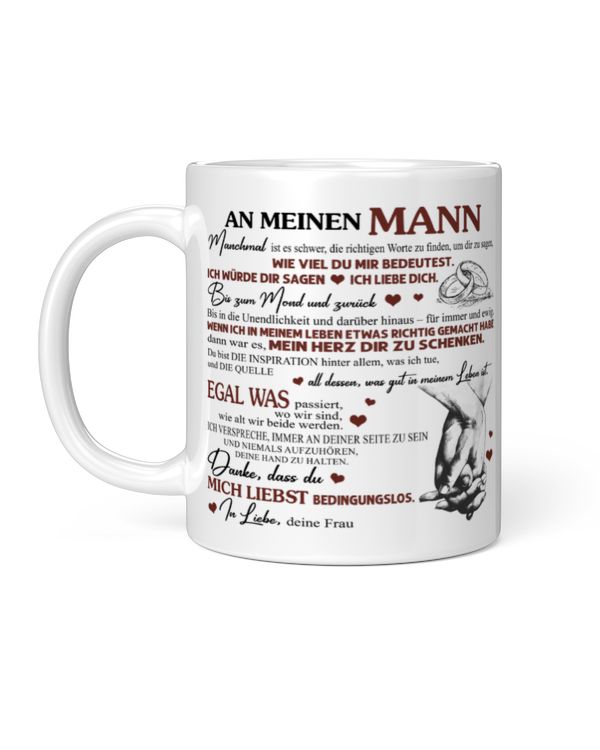 GE - AN MEINEN MANN Danke, dass du MICH LIEBST BEDINGUNGSLOS In Liebe, deine Frau