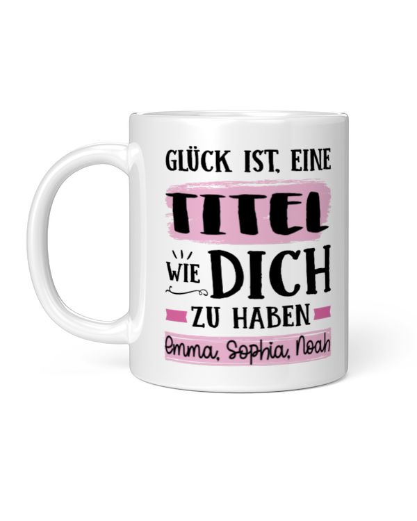 GE - Personalisierter Titel [Oma, Mama] mit Kindernamen GlÜCk Ist, Eine [Oma] Wie Dich Zu Haben