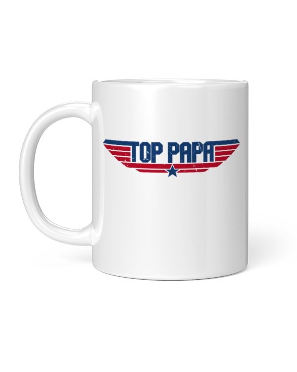 Top Papa Funny 80s Father Air Humor Movie Gun Father's Day