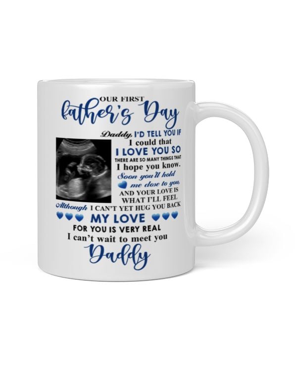 Custom Personalized Coffee Mug Unique Father’s Day Gift, Birthday Gift for New Dad Husband From Wife Pregnant