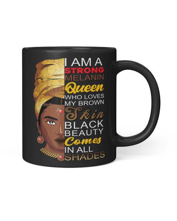 I Am Black History Month Black Girl Magic Afro Melanin Queen T-Shirt