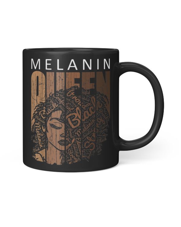 Melanin Queen Tee African American Strong Black Natural Afro T-Shirt