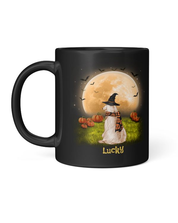 Halloween Dogs Sitting Personalized Mug, Halloween Gift For Dog Lover, Dog Mom Dog Dad Halloween