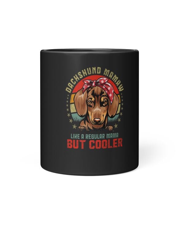 Vintage Retro Dachshund Mamaw Like A Regular Mama But Cooler Premium
