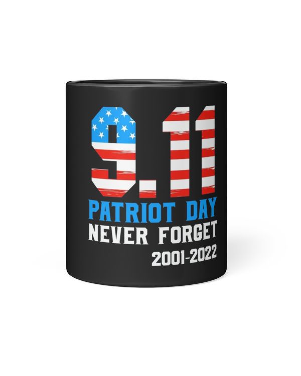 9.11.01 Patriot Day Never Forget American Flag Mug