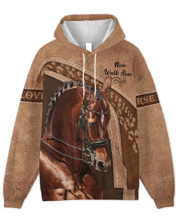 Never Walk Alone, Love Horse (All Over Print Shirt)