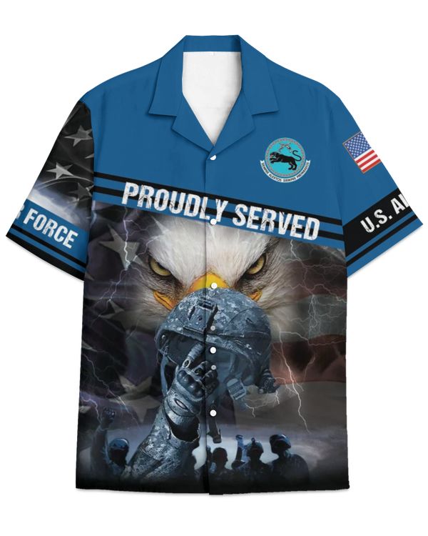 4th Security Police Forces Squadron US Flag Hawaiian Shirt