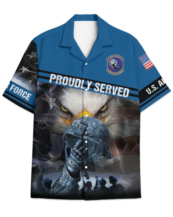 4th Space Warning Squadron US Flag Hawaiian Shirt