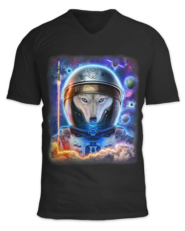 Astronaut White Wolf on Space Shuttle to Explore Universe
