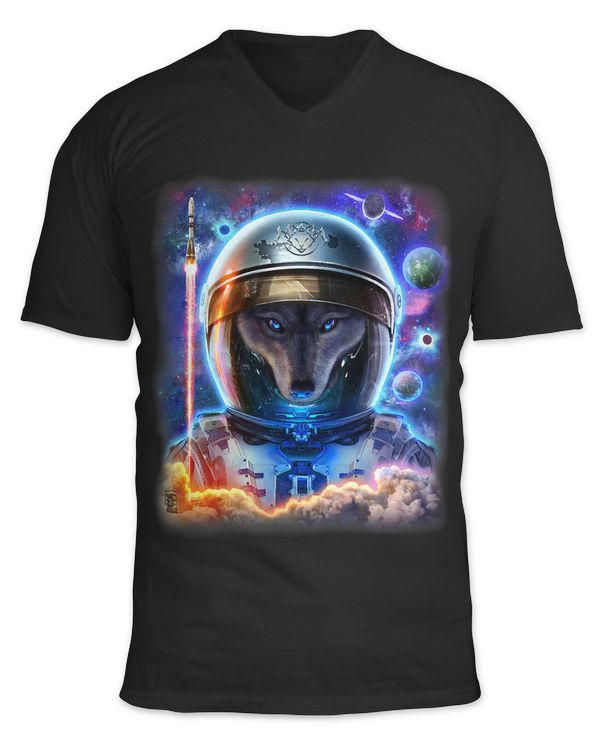 Astronaut Black Wolf on Space Shuttle to Explore Universe