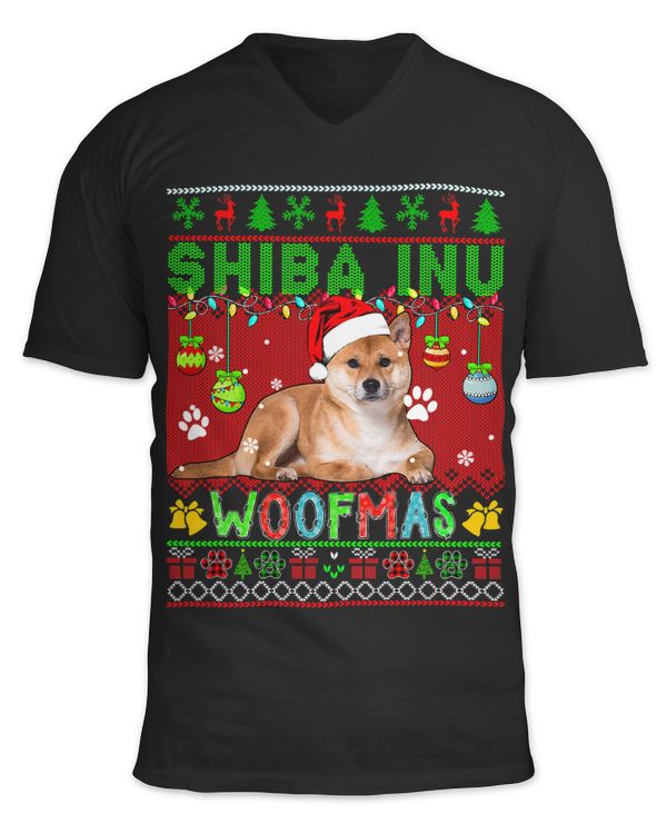 Shiba Inu Christmas Woof Santa Shiba Inu Dog Lover Owner 45