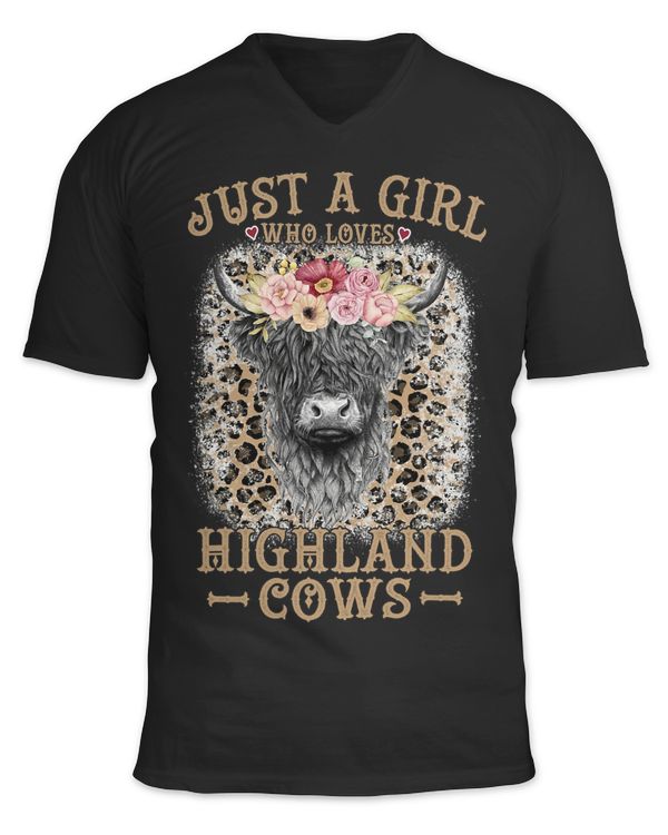 Just a Girl Who Loves Highland Cows Women Girls Farm Animal 230