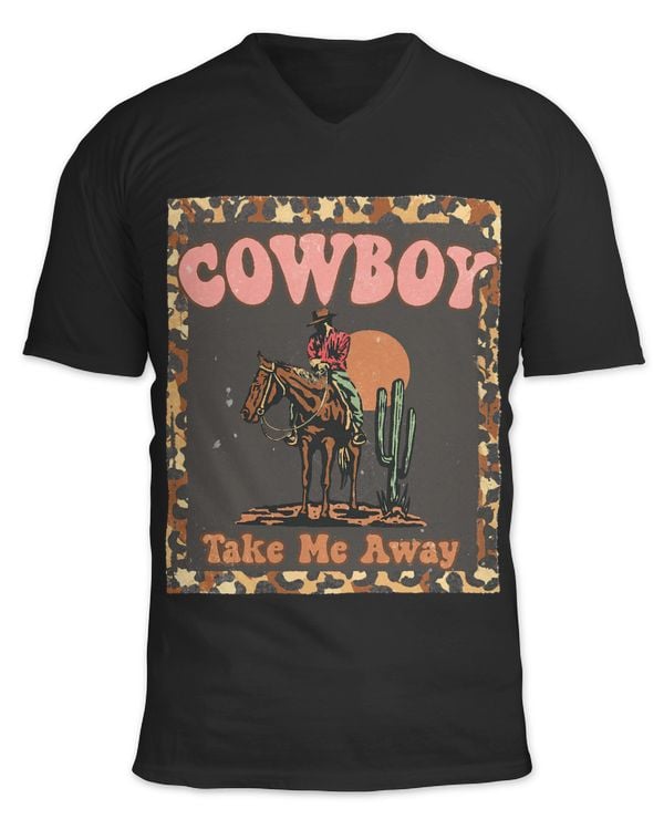 Western Country Rodeo Leopard Cowgirl Cowboy Take Me Away