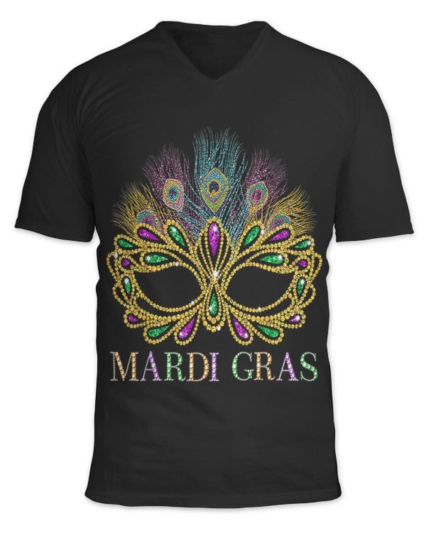 Mardi Gras Festival Mask And Feathers Carnival Yellow Purple