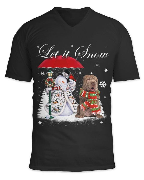 Shar Pei Santa Dog Christmas Snowman Xmas Pajama 380