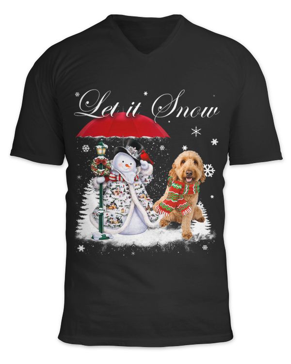 Goldendoodle Santa Dog Christmas Snowman Xmas Pajama 378