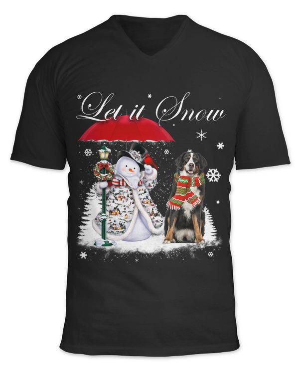 Bernese Mountain Santa Dog Christmas Snowman Xmas Pajama 376