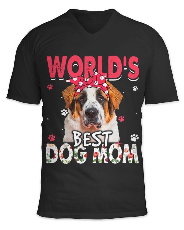 Womens Worlds Best Bernard Dog Mom Funny Mothers Day