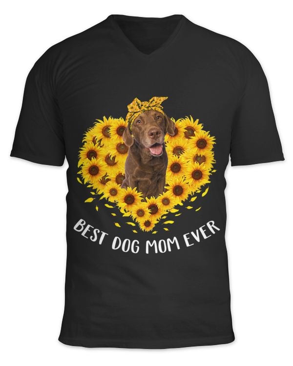 Chesapeake Bay Retriever Mom Sunflower Dog Mom Women