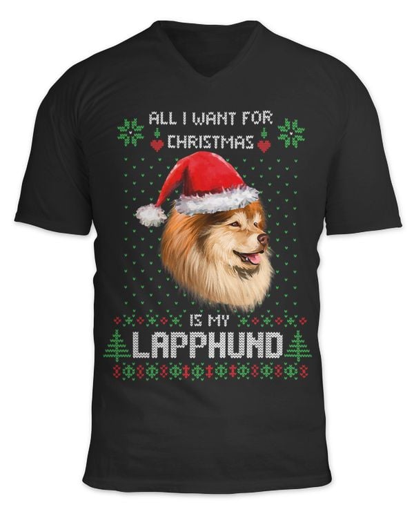 Ugly Sweater ALL I WANT FOR CHRISTMAS IS MY LAPPHUND Pajama